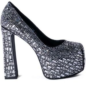 COPY - COPY - CHUNKY High platform heels. Fully Rhinestone.